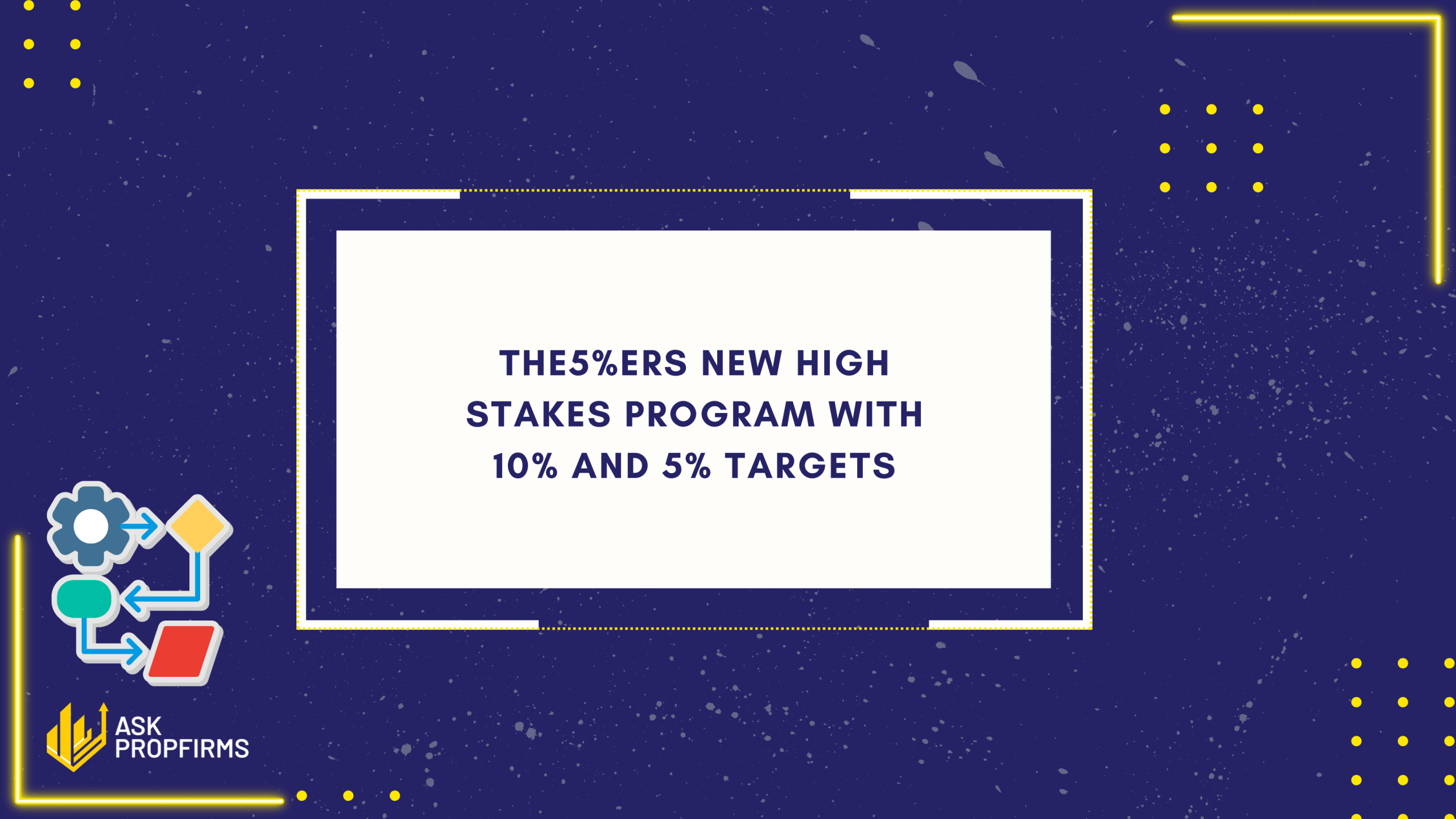 The5%ers New High Stakes Program With 10% and 5% Targets